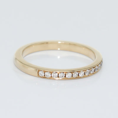 Gold 1/2 Pave Band