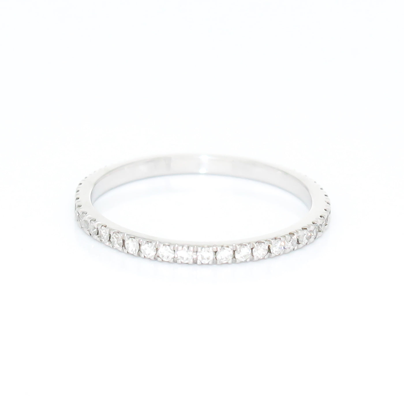 Scalloped Claw Eternity Band with Diamonds