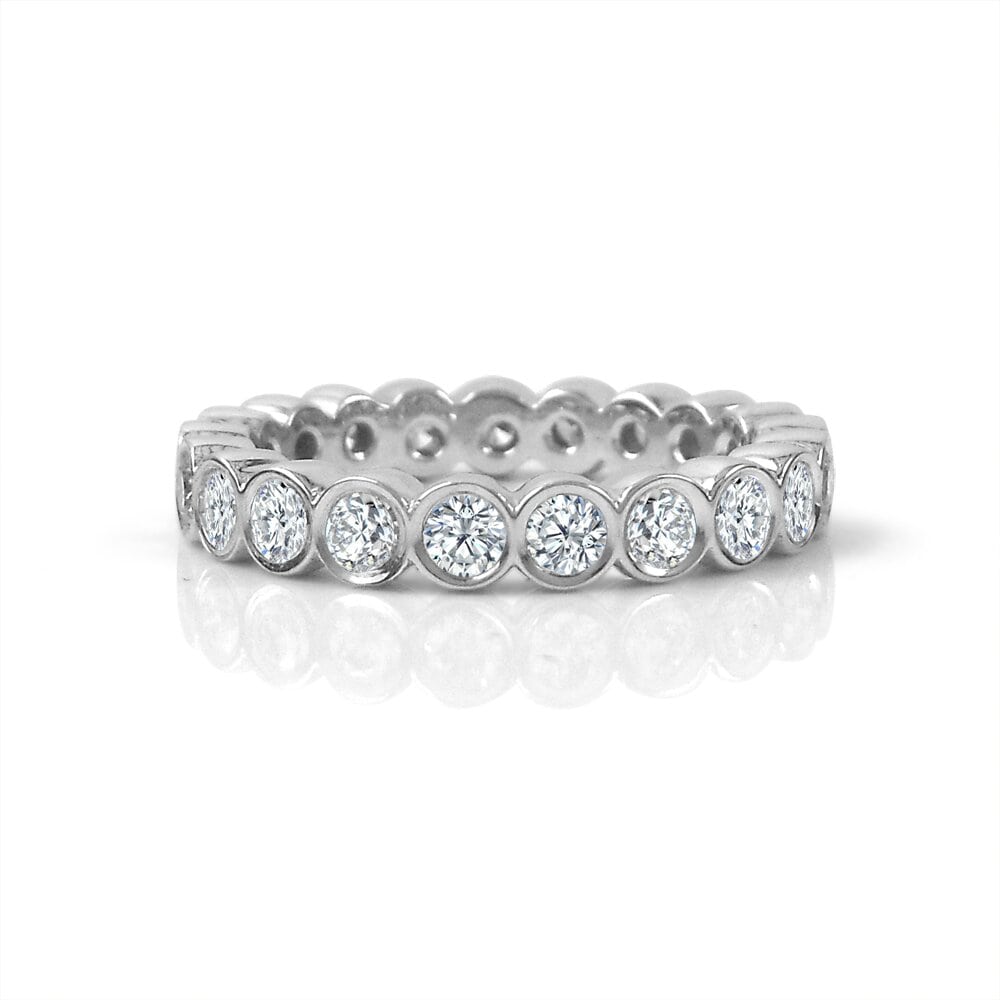 14K White Gold Essentials Collection Eternity Band with Diamonds
