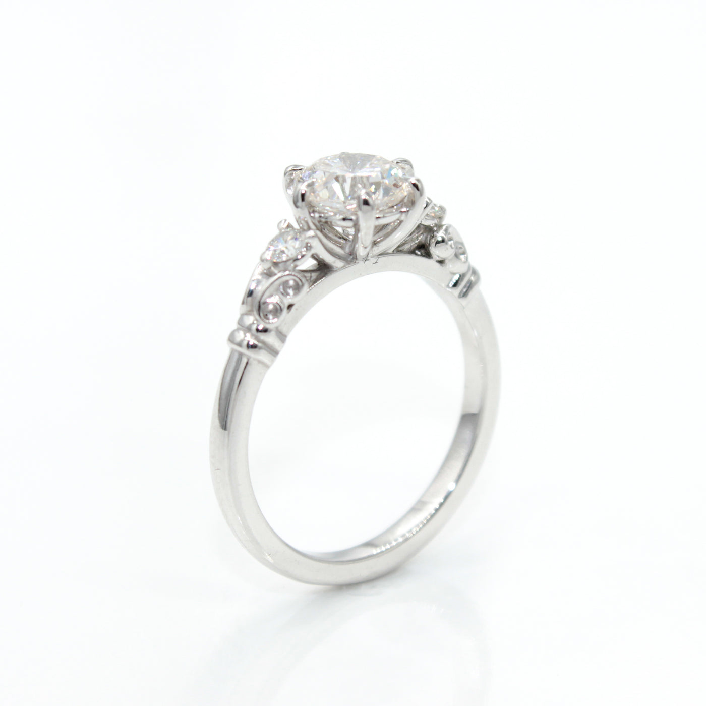 14K White Gold Engagement Ring with Harmonia Lab Grown Diamond
