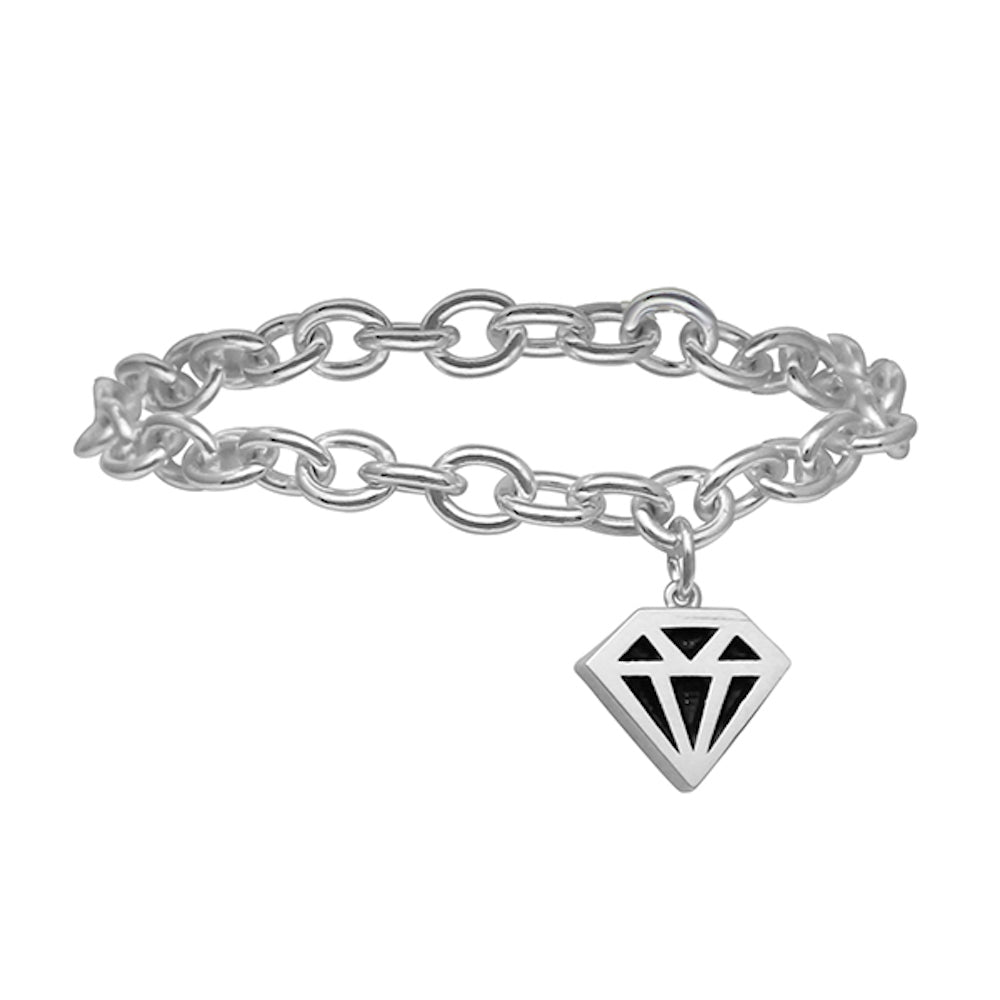 Sterling Silver Diamond Graphic Collection Charms