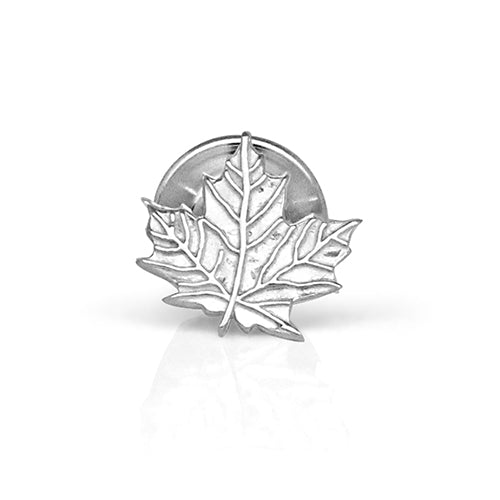 Sterling Silver Maple Leaf Lapel Pin