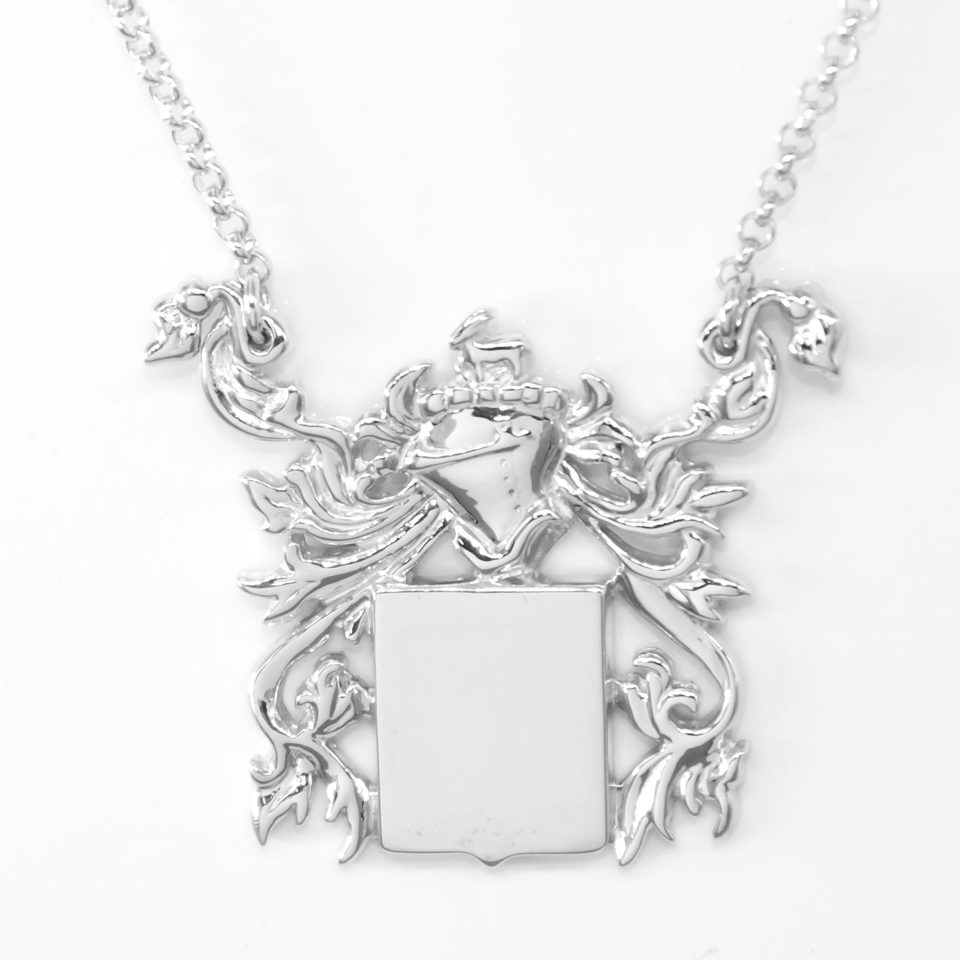 Sterling Silver Family Crest Necklace