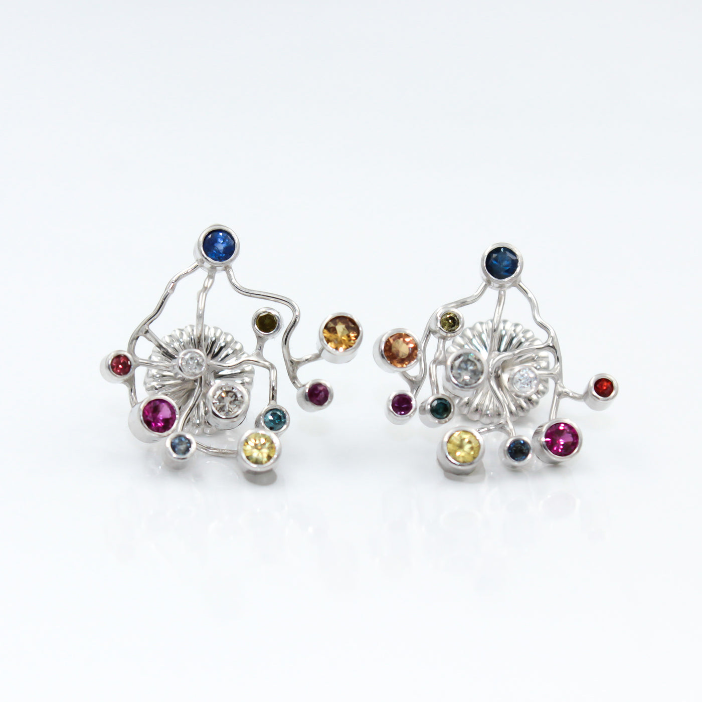 Rhapsody Earrings With Sapphires and Diamonds