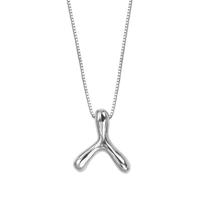 Small Wishbone Pendant Necklace