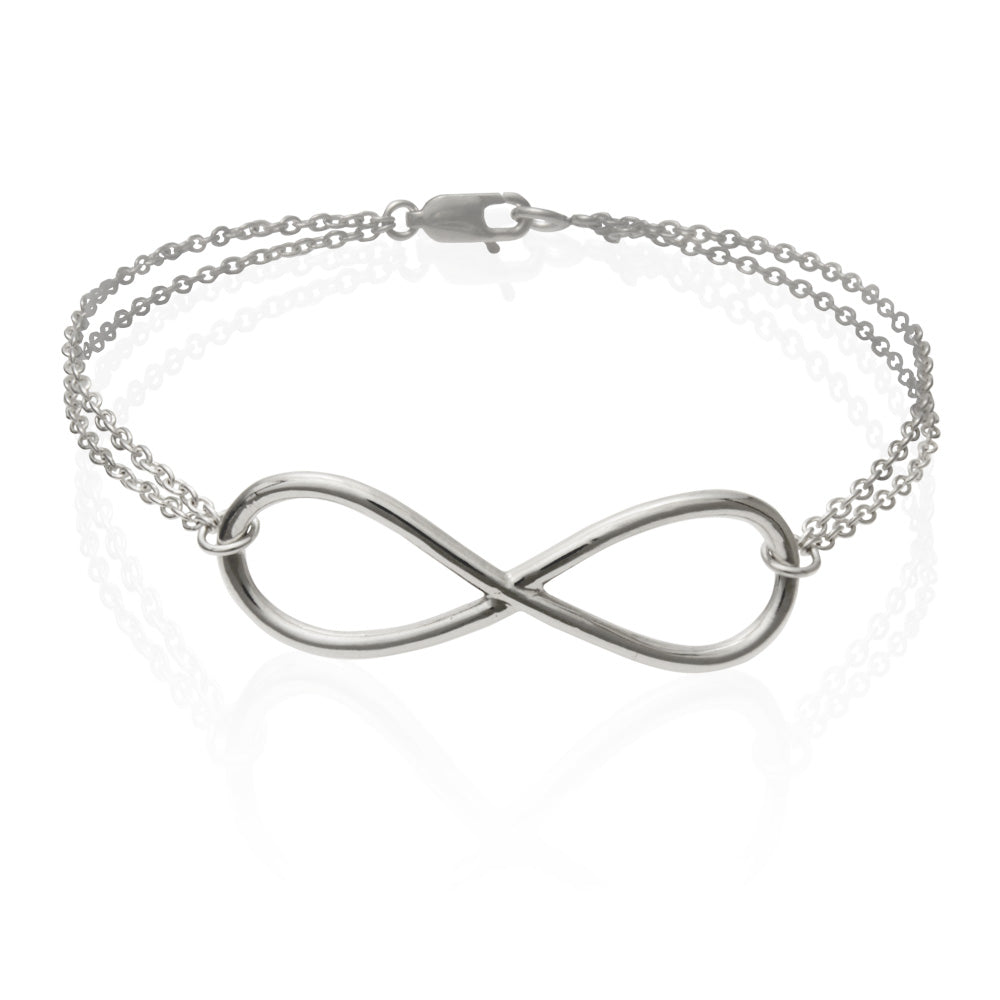 Infinity Bracelet - With Double Strand Cable Chain