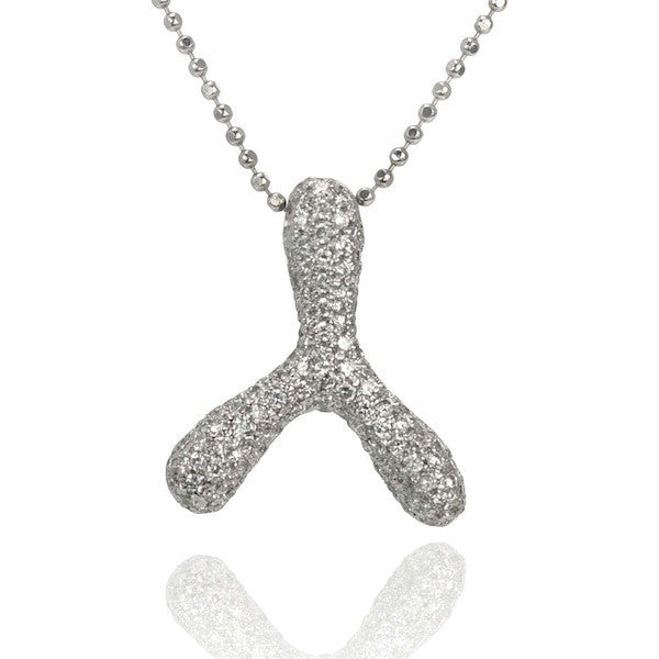 Diamond Pavé Wishbone Pendant
