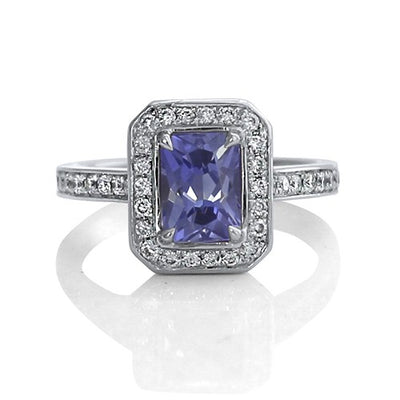 Infinite Love Sapphire Engagement Ring with Diamond Accents