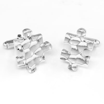 Handmade Sterling Silver Puzzle Piece Cufflinks