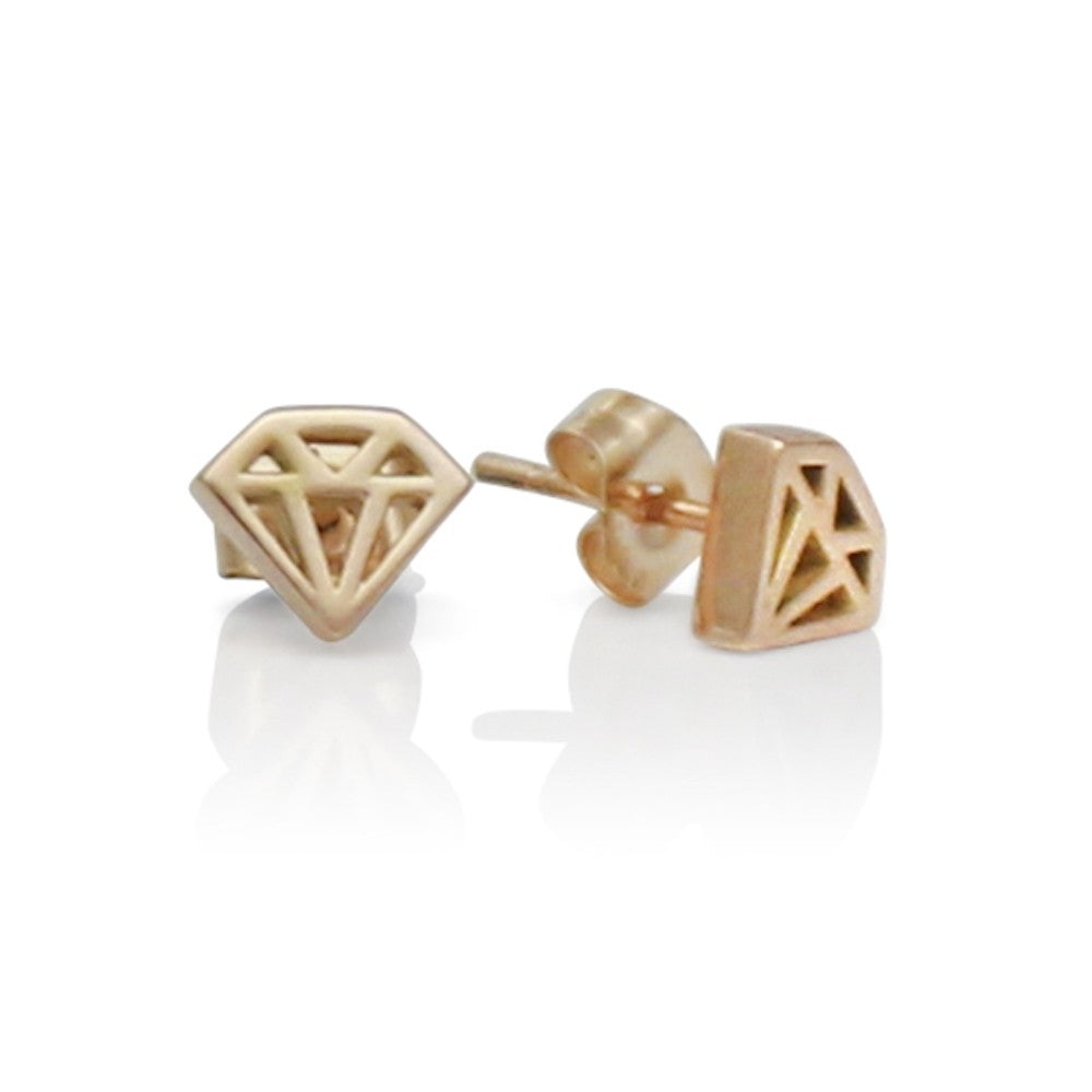 Diamond Graphic Collection Petite Stud Earrings