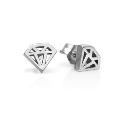 Diamond Graphic Collection Petite Stud Earrings