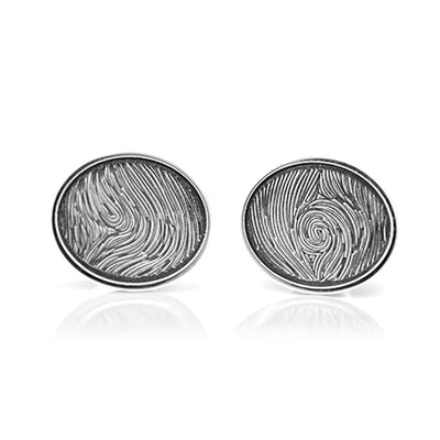 Handmade Sterling Silver Fingerprint Cufflinks
