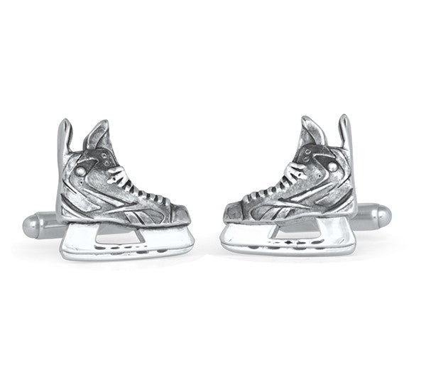 Handmade Sterling Silver Hockey Skate Cufflinks