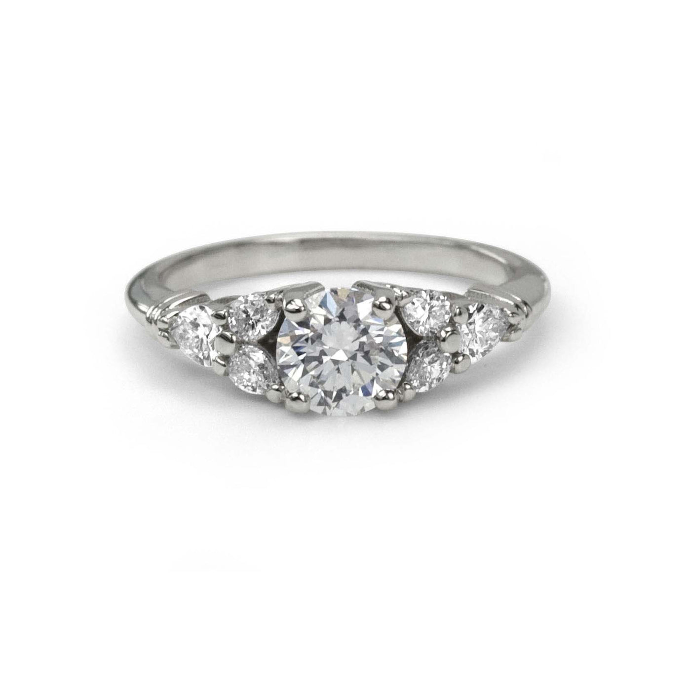 Vintage-Inspired Seven Stone Diamond Engagement Ring