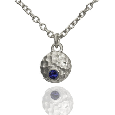 Sterling Silver Luna Collection Pendants with Sapphire
