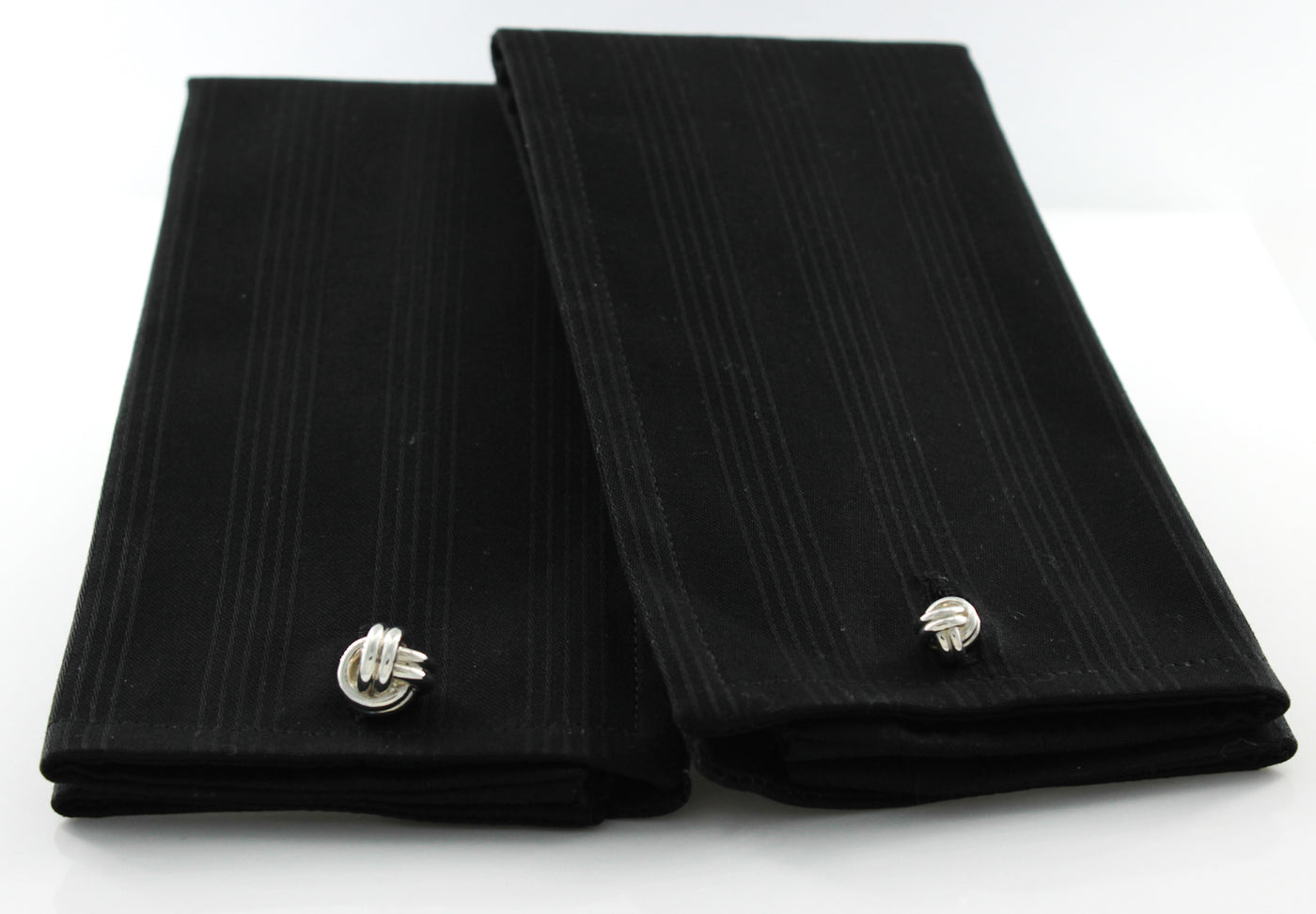 Handmade Sterling Silver Classic Double Sided Knot Cufflinks