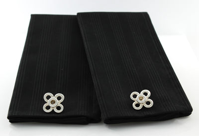 Handmade Sterling Silver Flower Cufflinks