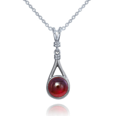 Sterling Silver Eclipse Collection Pendant - With Cabochon Gem Stone