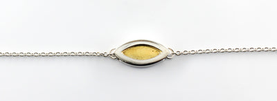 Sterling Silver/Gold Plated Small/Medium Marquise Collection Shape Bracelet