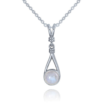 Sterling Silver Eclipse Collection Pendant - With Cabochon Gem Stone