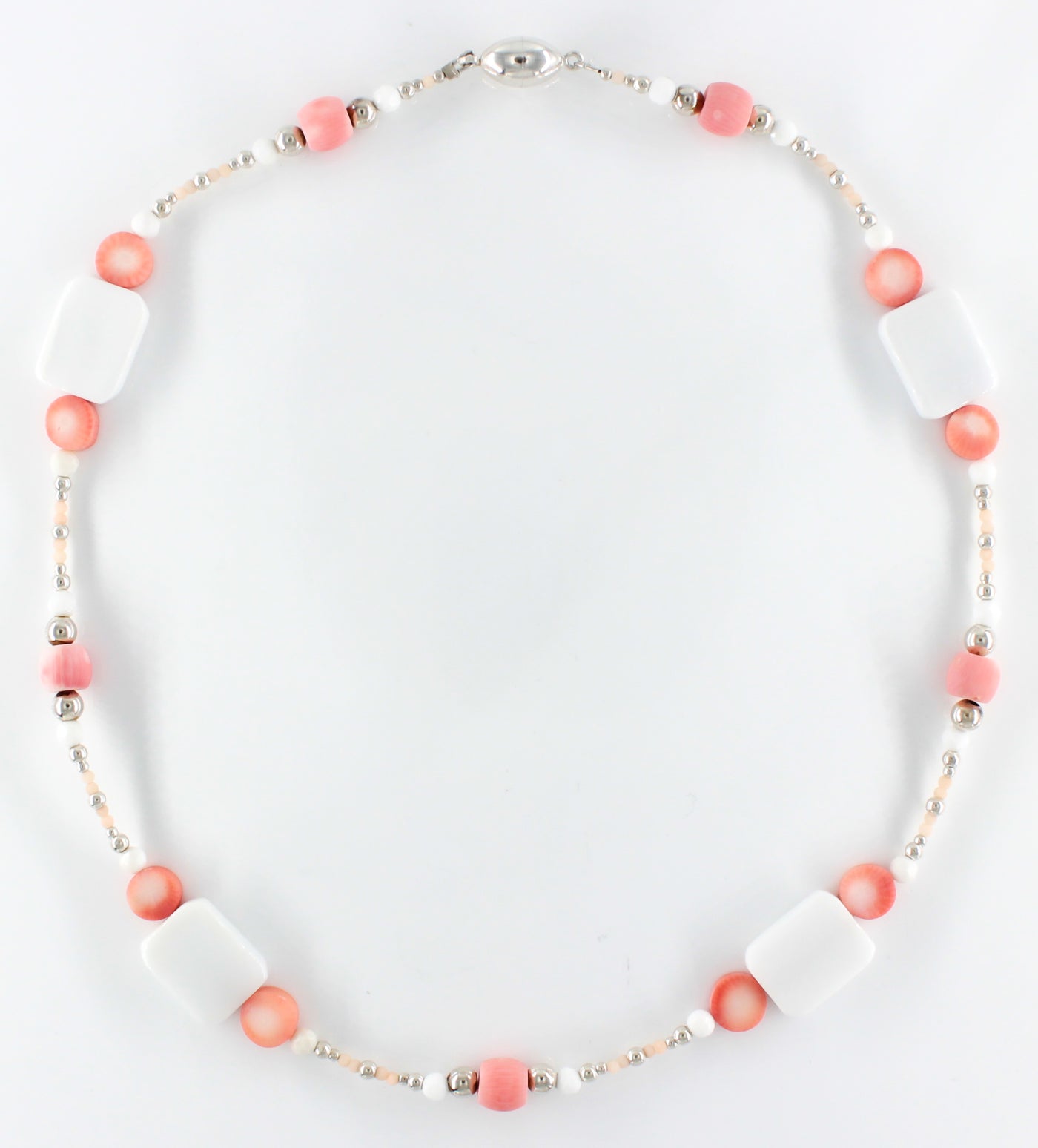 Sterling Silver Gem Bead Necklace