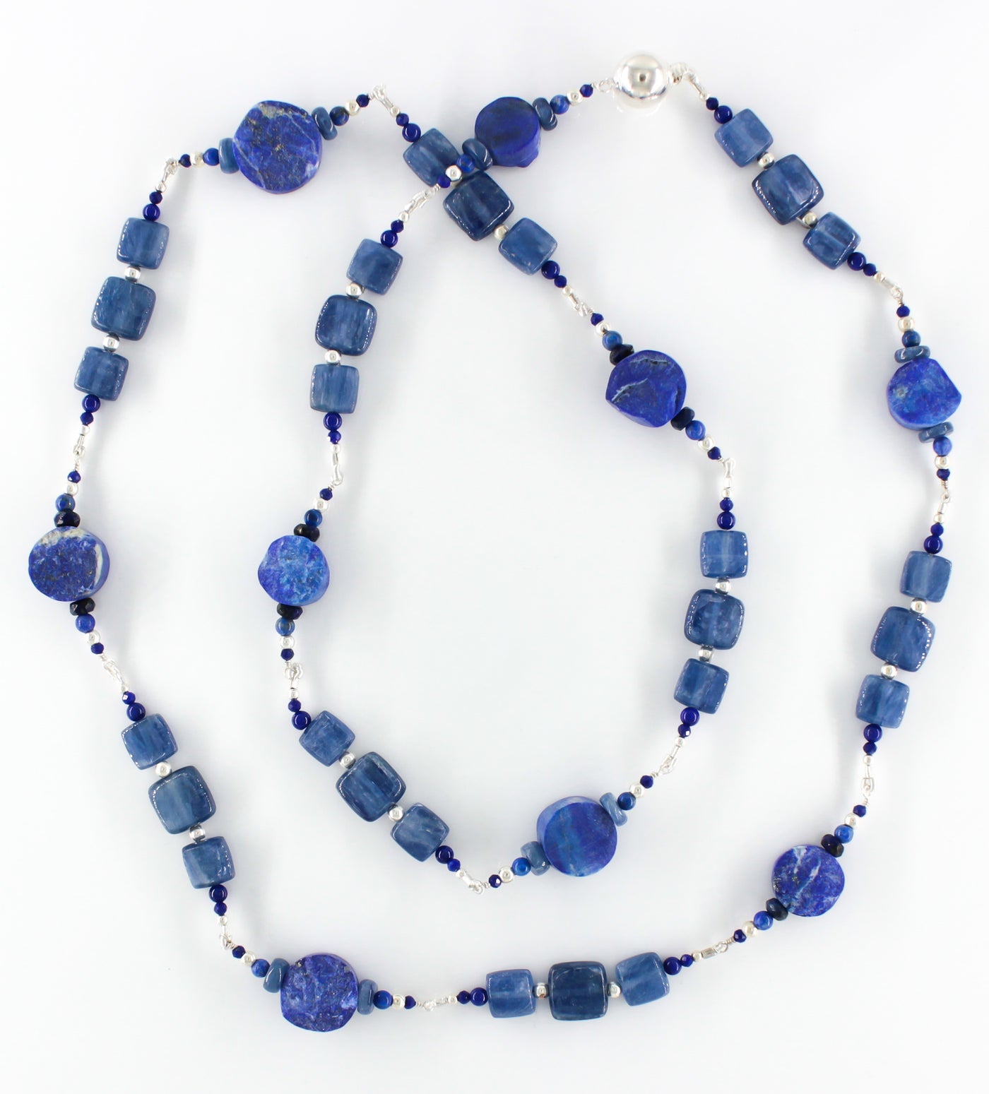 Sterling Silver Segmented Gem Bead Necklaces