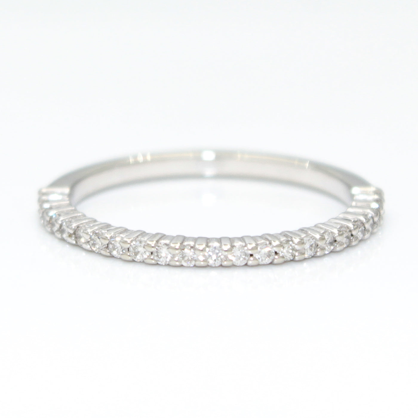 Narrow Shared Claw Band with Diamonds to 1/2 Way