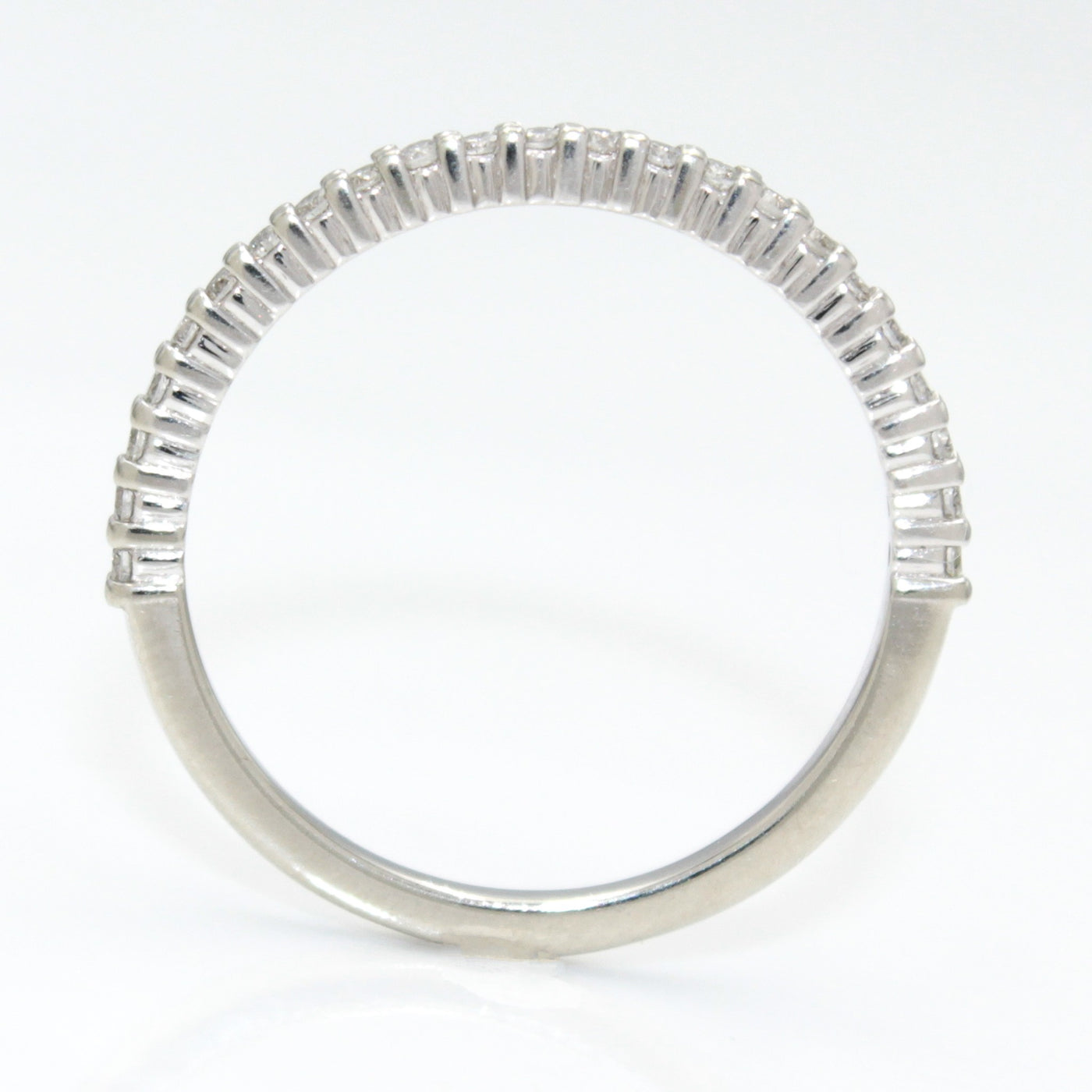 Narrow Shared Claw Band with Diamonds to 1/2 Way