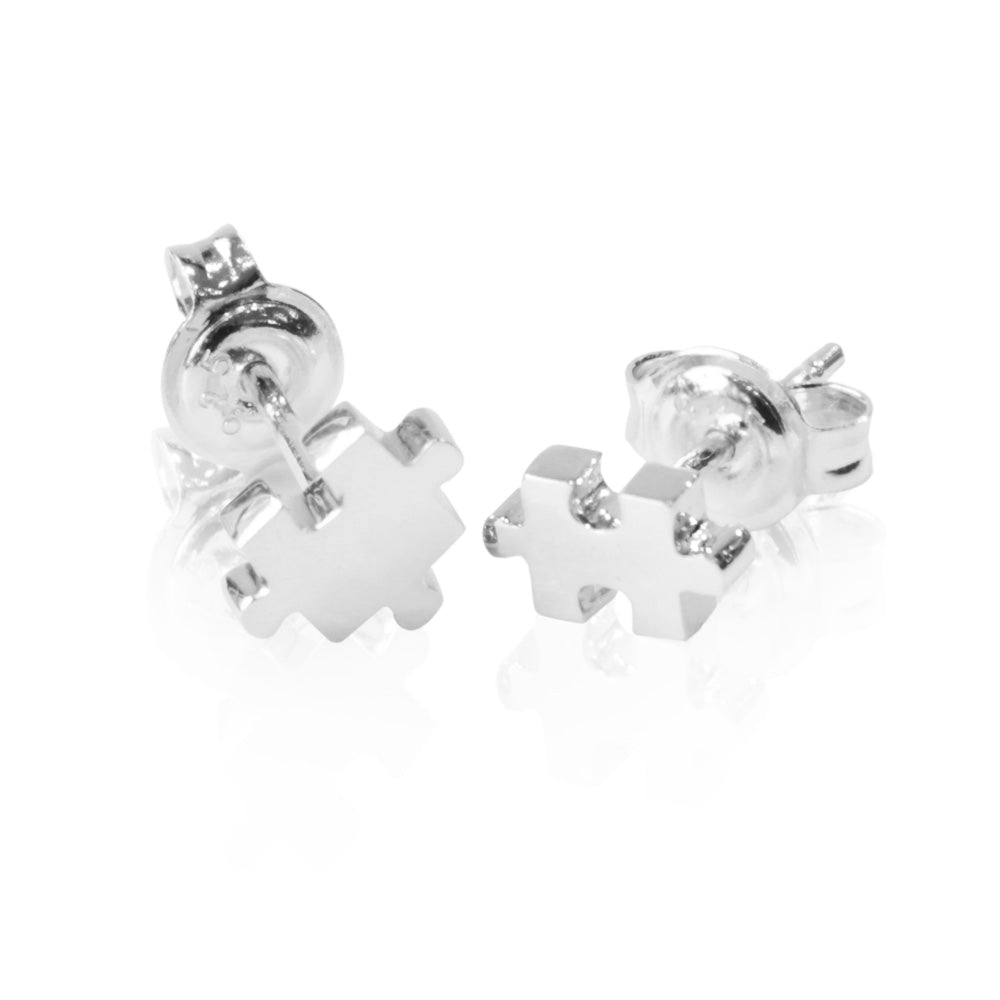 Sterling Silver Petite Puzzle Studs