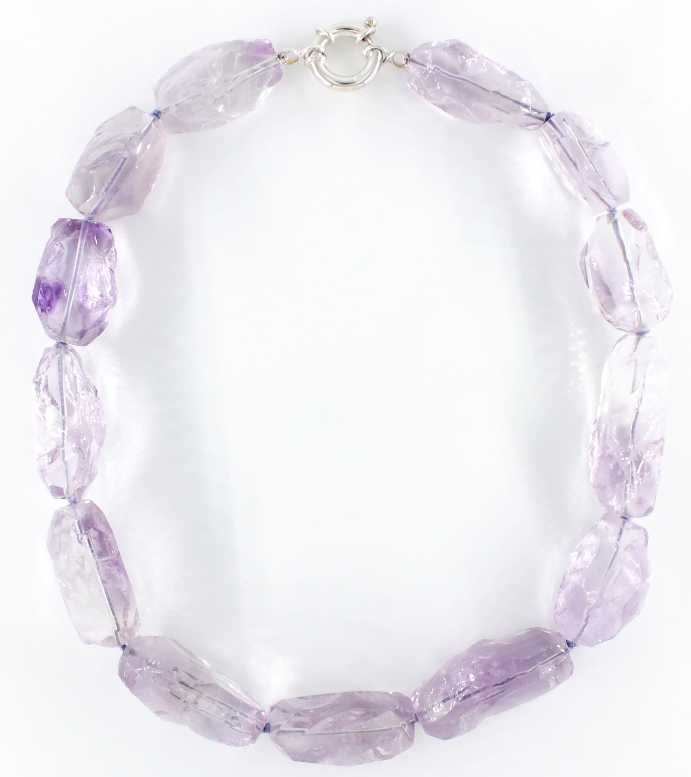Faceted Rough Amethyst Necklace