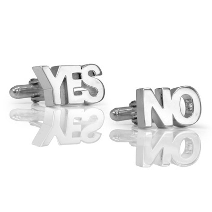 Handmade Sterling Silver YES/NO/ON/OFF Cufflinks