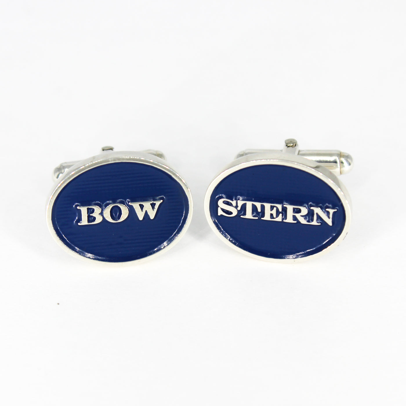 Handmade Sterling Silver Bow and Stern Cufflinks