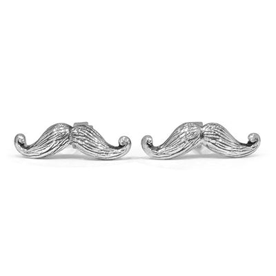 Handmade Sterling Silver Moustache Cufflinks