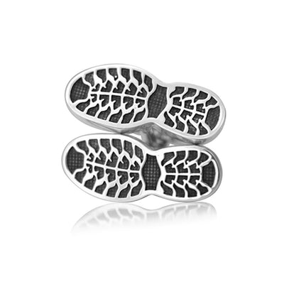 Handmade Sterling Silver Running Shoe Cufflinks