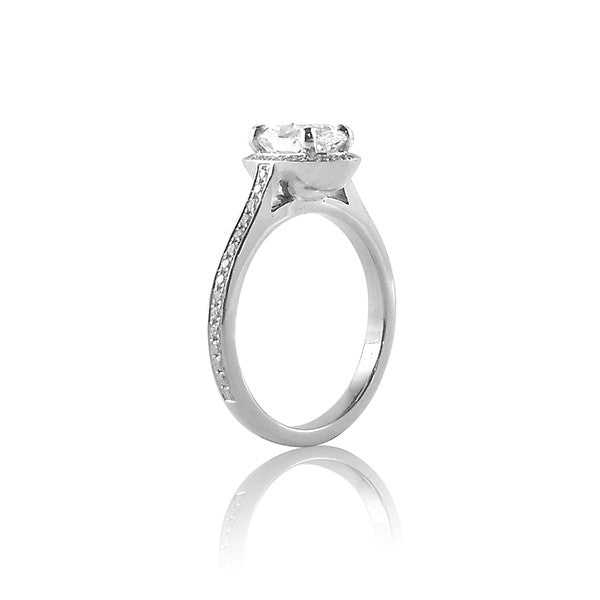 Oval Diamond Engagement Ring with Halo